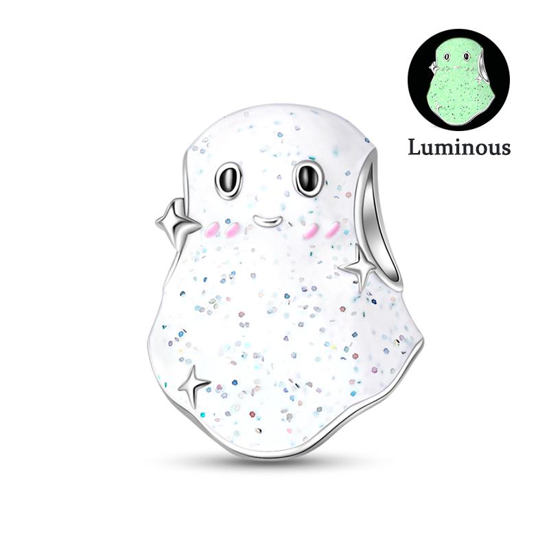 100% Copper Luminous Skeleton Ghost Clown Halloween Series Charms Beads Fit Pan Style 3Mm Diy Fine Jewelry Making