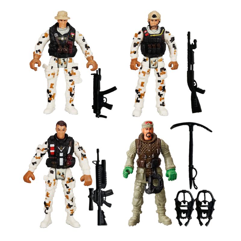 4inch Army Men Special Forces Soldiers Fireman Action Figures Playset Military Modle Toys For Kid Boy Christmas Lovely Gifts