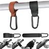 Multifunctional PU Leather Stroller Hook 360 Degree Rotatable Velcro Hook for Baby Pram Stroller Cart Organizer Accessory