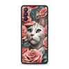 Custodia Carina per Telefono Gatto Rilevatore Per Oppo Reno8 Reno7 Reno6 Pro A54 5G Find X6 X5 A53 A52 A9 A15 A95 A17 A16 A76 A74 A57 A31 Copertura