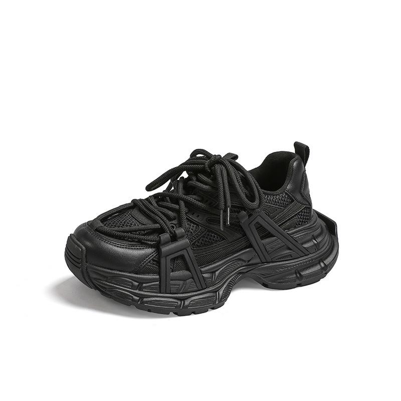 

Чжао Лусы 2024 Женские Нескользящие Теплые На Толстой Подошве Натуральная Кожа Сетка Повседневные Увеличивающие Рост Папины Кроссовки 35