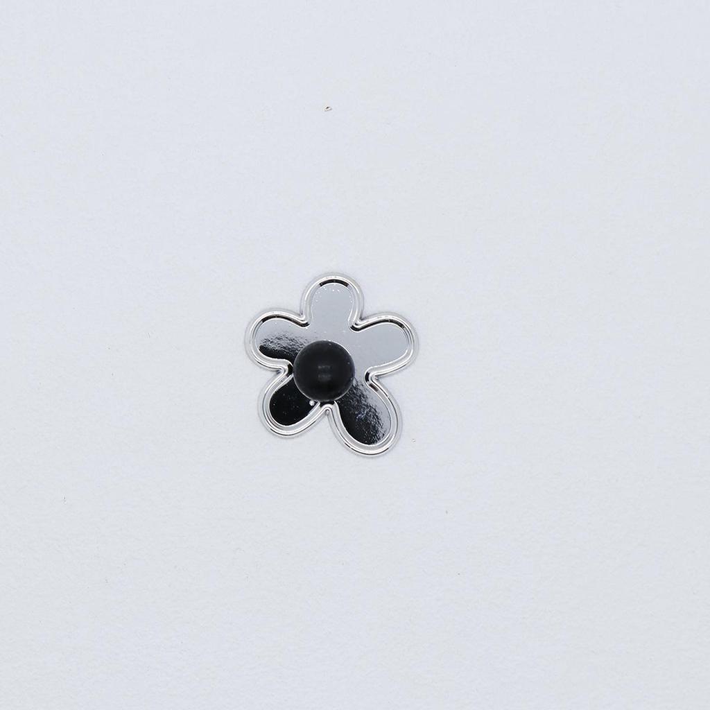 Eco-Friendly Acrylic Silver Flower Sticker Set for Phone Cases, Fridge, Clothes, Shoes, Hats, Patches, Headdresses, and Hairpins.