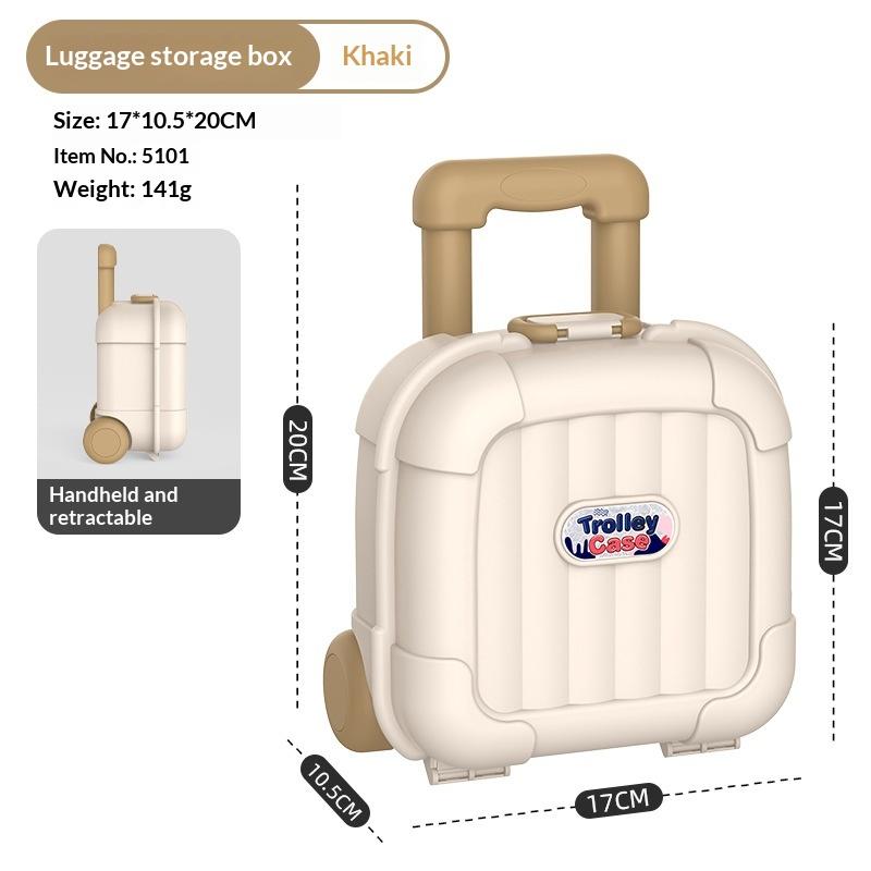 Luggage Storage Box Children S Cartoon Toy Storage Box Extendable Handle Trolley Case S хаки