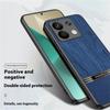 For Xiaomi Redmi Note 13 5G Case Wood Texture Leather Coated TPU Phone Protective Cover