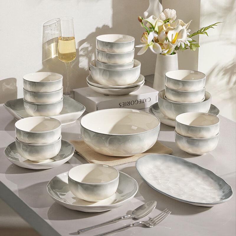 ChuyiQ 56-Piece Minimalist Ceramic Dinnerware Set