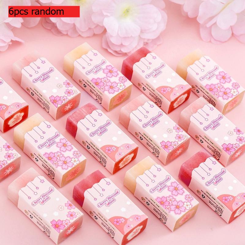 Creative Sakura Sandwich Gift Eraser Childrens Cute High Looking Less Chip Primary Kawai School Students Slicable Stationery