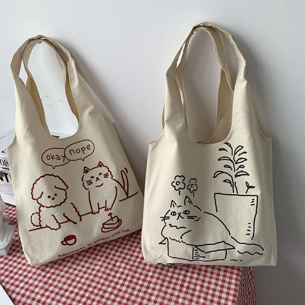 

Canvas Handbag Large Capacity Tote Bags Fashion Storage Bag
