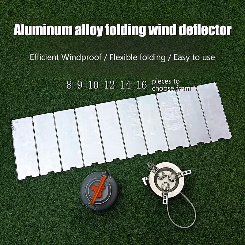 Ultralehký outdoorový 10dílný skládací závětří Kempingové vařiče Závětří Skládací plynové vařiče Větrné clony Vařič