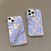 Strawberry flower mirror for iPhone17pormax mobile phone case 16pro niche x Apple 14 all-inclusive 15