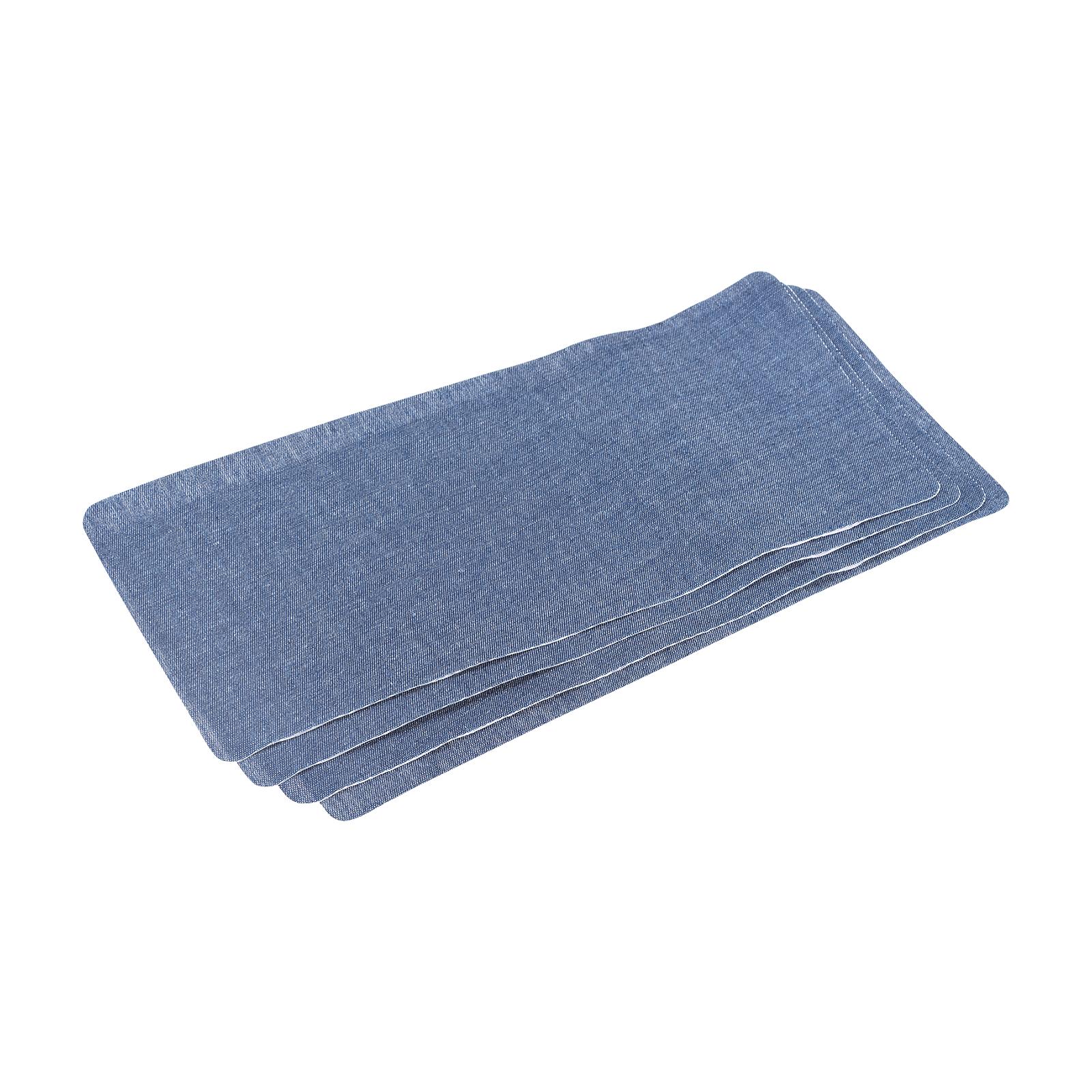 

4Pcs Denim Patches Iron-on Patches for Clothing Repair Fabric Repair Patches Iron-On Mending Fabric Black небо синє кольору