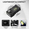 EDC Mini LED Flashlights  Rechargeable Magnetic Torch Clip-On EDC Handheld Work Light for Hiking Camping Dog Walking Emergencies