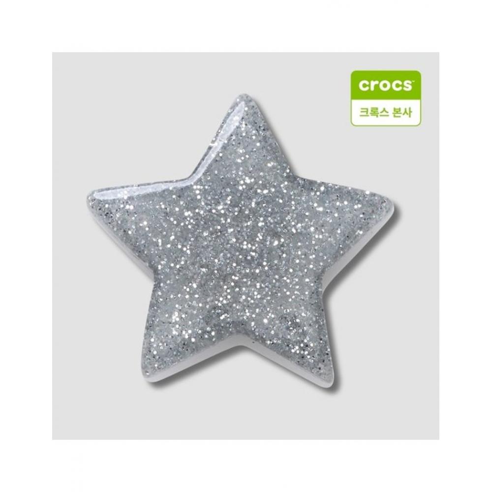 

Crocs Блестящая серебряная звезда Zibbitz Charm 10012989 onefree