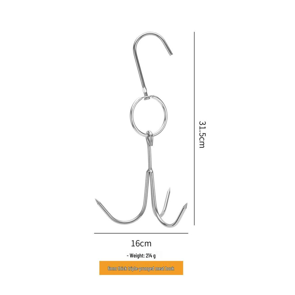 Stainless Steel Double Meat Hook for Hanging and Slaughtering