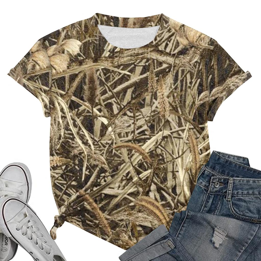 Damenmode, lässig, Rundhalsausschnitt, kurzärmliges Oberteil, lustig bedrucktes T-Shirt