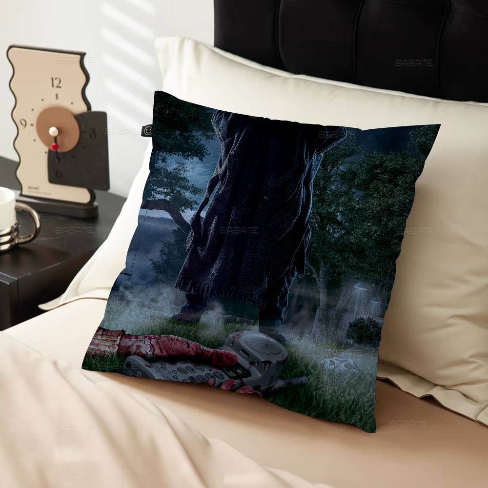 S-Scream Horror Movie Pillow Covers Cartoon Sofa Decorative Home Double-Sided Printing Short Plush Cute Cushion Cover