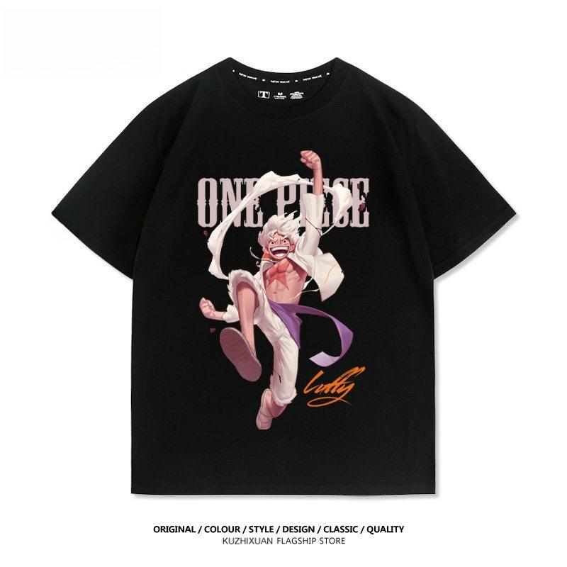 One Piece Anime Luffy Nika Form Gear 5 Printed Tshirt Unisexs and Womens Tshirt Unisexs Top Sports Tshirt 2026 Summer New Tee S
