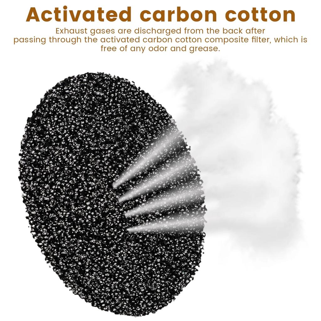 Portable Smoke Purifier USB Charging Exhaust Fan Hood Adjustable Suction Replaceable Activated Carbon Filter for Indoor BBQ