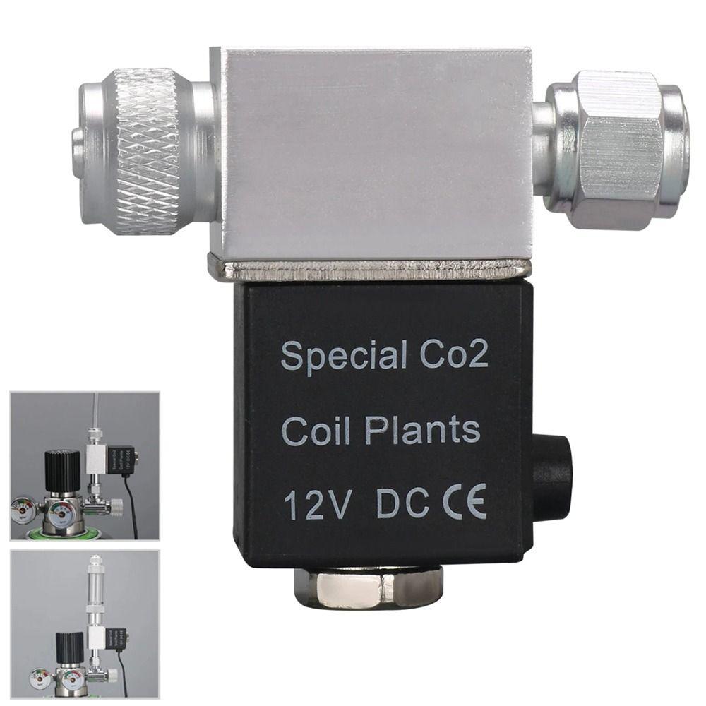 12V DC Aquarium Co2 Solenoid Valve Noiseless Magnetic Valve Accessories Aquarium Co2 Regulator