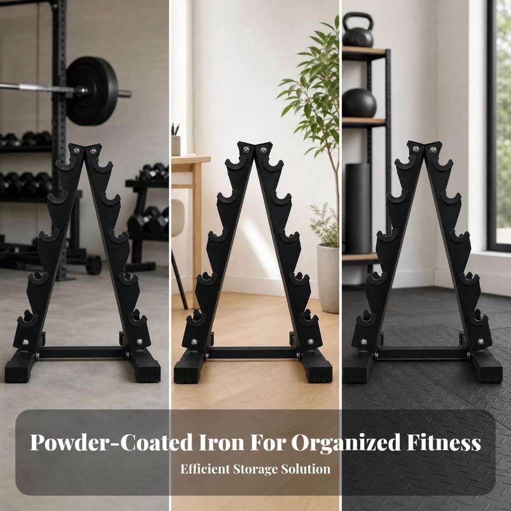 Dumbbell Storage Rack Stable A-Shaped Sturdy for Fitness Room