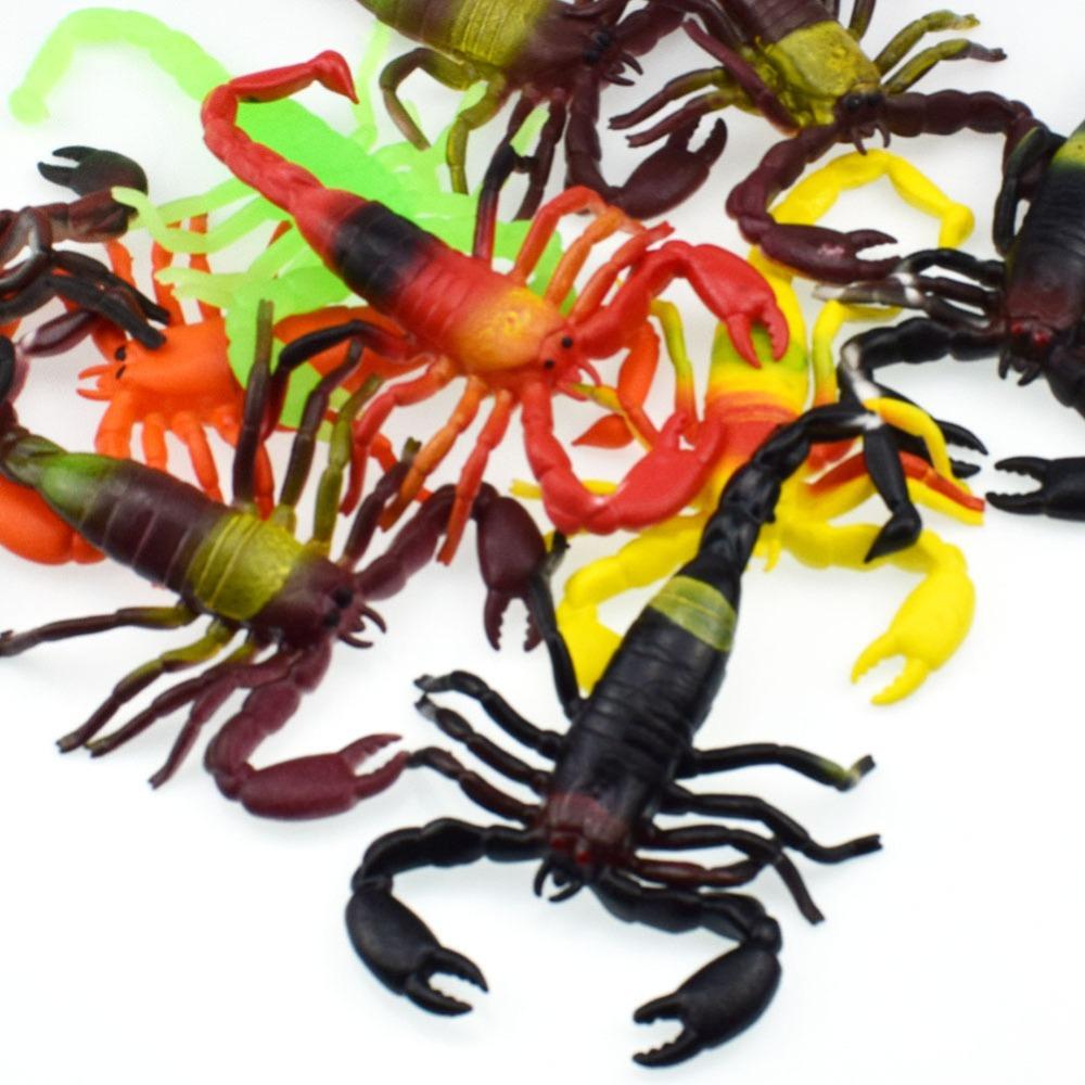 1PCS Tricky Spoof Horror Animal Soft Plastic Insects Toys Model Spider Scorpion Lizard Locust Animals Figures Office Prank Toys