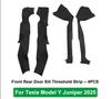 For Tesla Model Y Juniper 2025 Full Protection Accessories Front Seat Rail Guard Sticker Rear Door Sill Protector Anti-kick Pad