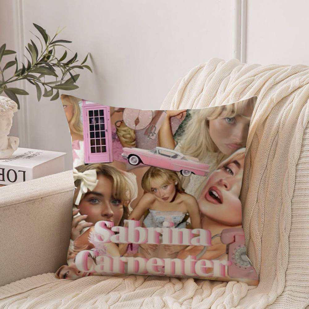 

ГАРЯЧИЙ-Співачка S-Сабріна КарпентерS Наволочка Домашній Декор Плед Для Дивана Ліжка Автомобіля Декор Кімнати Ідея Для Подарунка 18x18Inch