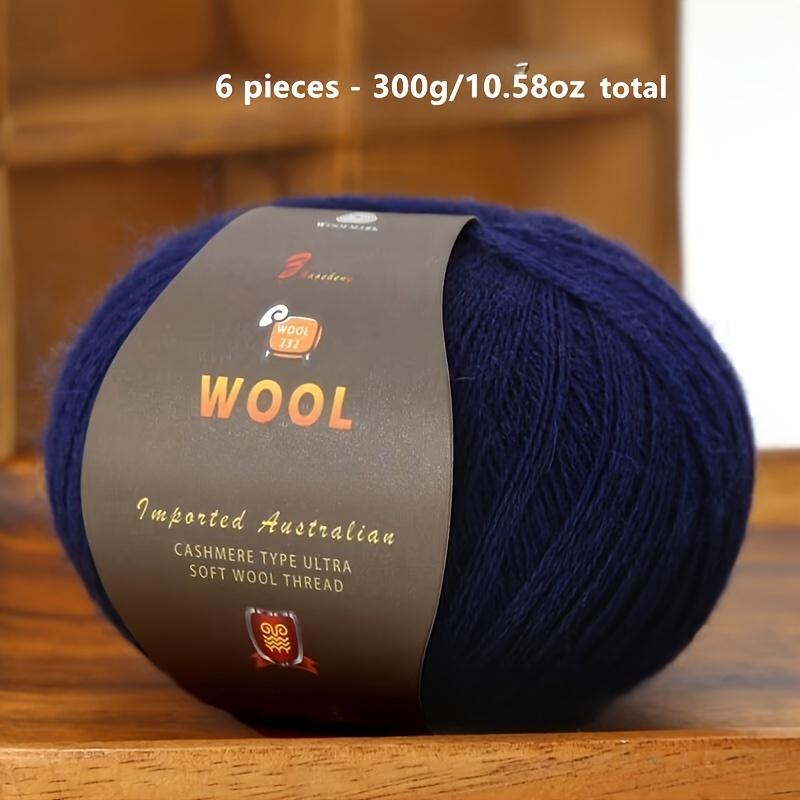 1PC Luxurious Wool Yarn Ultra Soft Anti-Pilling DIY Kit for Crochet & Hand Knitting Warm and Comfortable Wool Yarn 211g/10.58oz