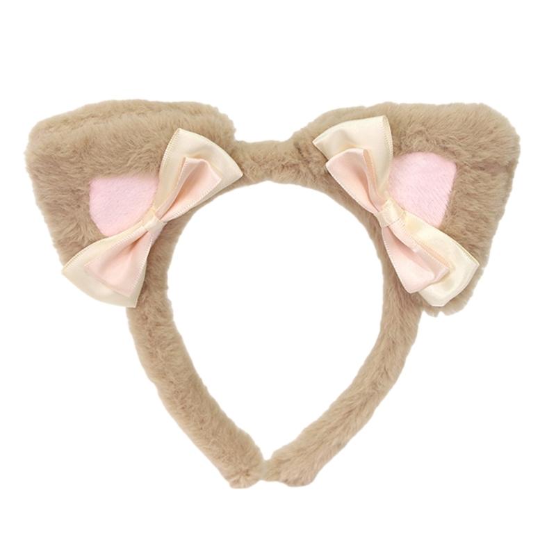 Realistic Gray Animal Ear Hairband Elastic Design For Role Play And Daily Wear Photo Props
