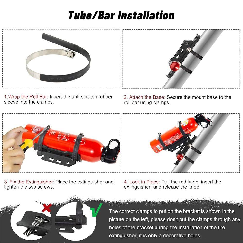 Adjustable Mounting Fire Extinguisher Mount Fire Extinguisher Bracket  for Car Motorcycle