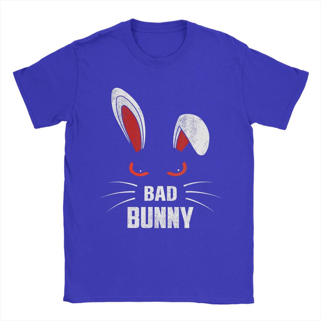 Bad Bunny Scary Rabbit Cool Animal Lover T Shirt Mens 100 Cotton Vintage TShirt Crewneck Tees Short Sleeve Clothes Graphic