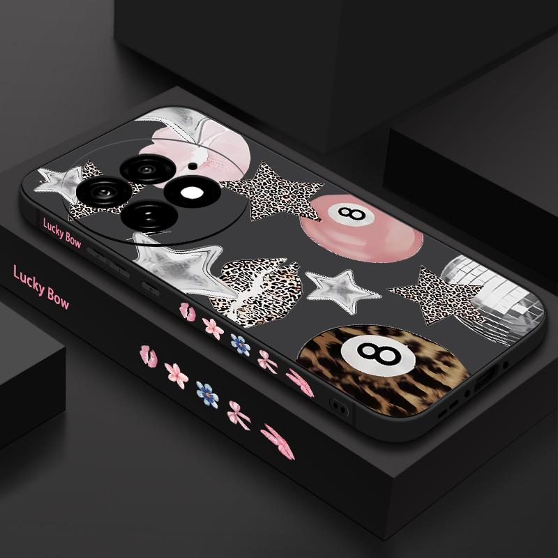 Vintage Leopard Print Stars Billiards Case For OnePlus 15 13 13T 12 Soft TPU Silicone Cover For Oneplus Nord 5 13R 12R 11R 5G