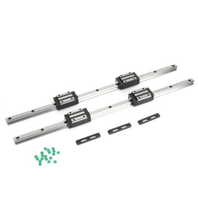 2Pcs HG15-500mm Linear Guide Rail with 4Pcs HGH15 Standard Slide Block Black