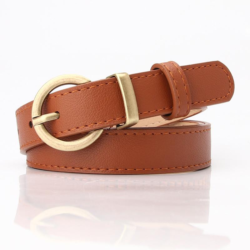 Ladies Stylish Pu Waist Belt With Metal Pin Closure For School And Leisure Styles