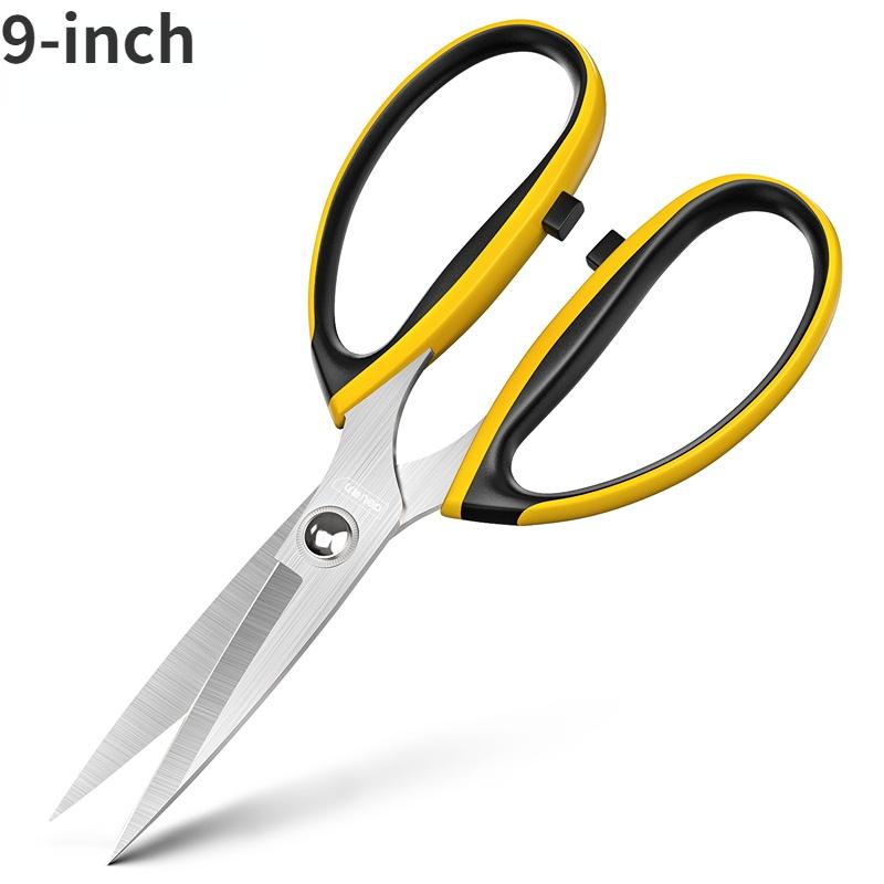 Deli Multifunction Industry Strong Scissors Household Hand Tools Tailor Scissors for Cutting Leather/Fabric/Paper/Fishing Net