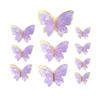10Pcs Multi-size 3D Folding Gold Edge Paper Butterfly Decoration for Cake Greeting Cards DIY Cake Topper Wedding Birthday Party