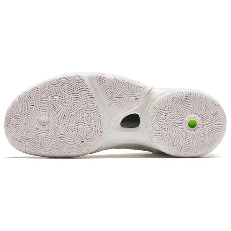 New Anta KT9 Cushioned Wear Resistant Breathable Mid Top Basketball Shoes Men's White 112411101-5