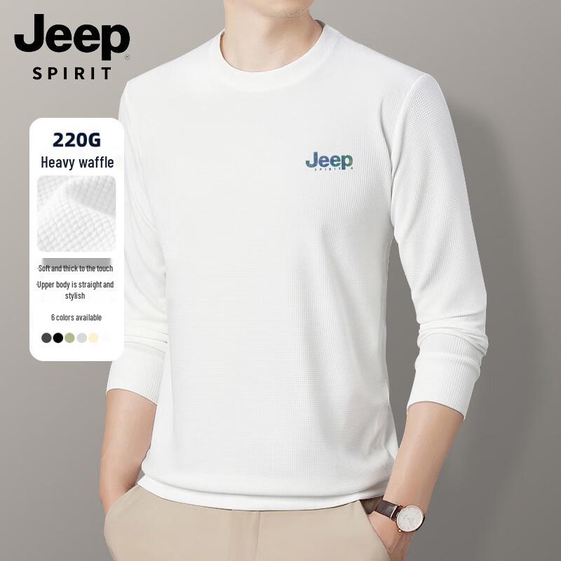 Мужская футболка с длинным рукавом JEEP SPIRIT, тяжелый вафельный трикотаж XL