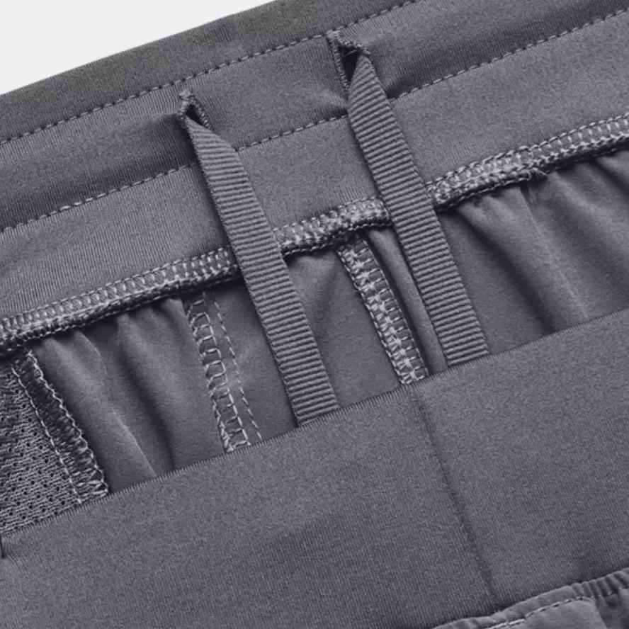 Under Armour Logo Print Drawstring Mid-Rise Tapered Knit Sports Pants Men Pants Dark-Gray 1380358-012