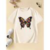 Colorful Butterfly Printed T Shirts Fashion Short Sleeve Kids Children's T-shirt Boys Girls Summer Spring Casual Top Tee Shirt