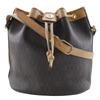 Honeycomb Pattern Shoulder Bag Vintage Brown PVC Women Used