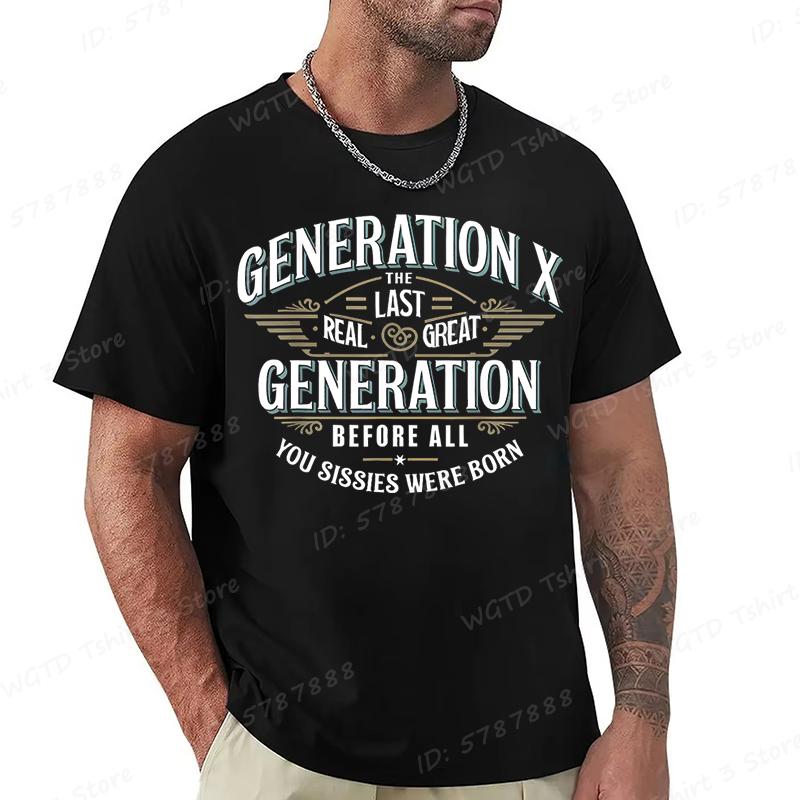 Cool Skull Gen X Before All You Sissie Were Born T-shirts Funny Generation X T-shirt Men's Street Casual Short Sleeve T-shirts