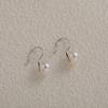 S925 Whole Body Sterling Silver Natural Freshwater Pearl Colored Treasure Stud Earrings Femininity Light Luxury Ear Buckle Design Earrings