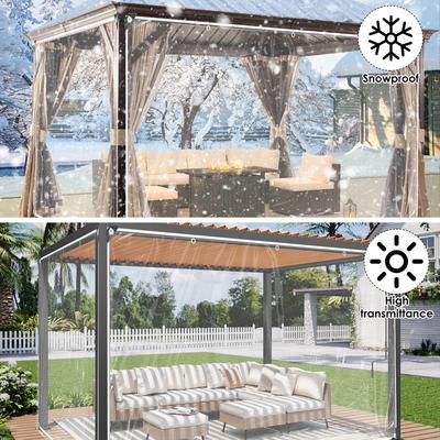 Transparente Wasserdichte Planen Outdoor Klare Planen Vorhang Plane PVC Planen Winddicht Klare Überdachung Outdoor Garten Veranda Zelt