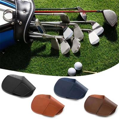 Golf Club Head Covers for Driver Fairway Wood Hybrids Faux Leather Golf Club Irons Wedge Cover for Golf Enthusiasts