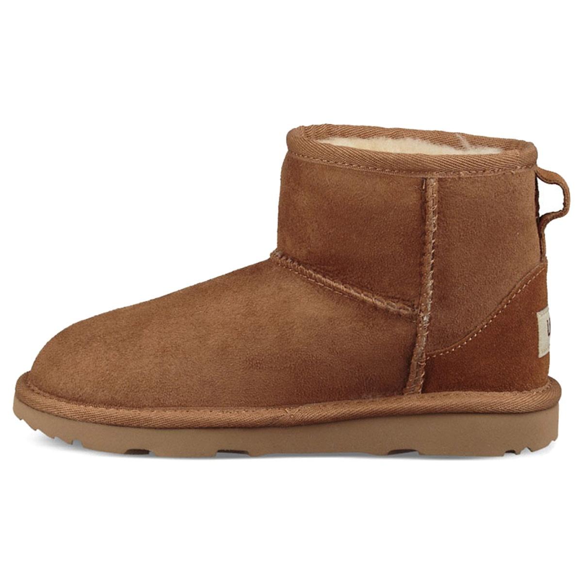 UGG Classic Mini II Big Boys Fleece Lined Brown Kids 1017715K-CHE EU 33.5