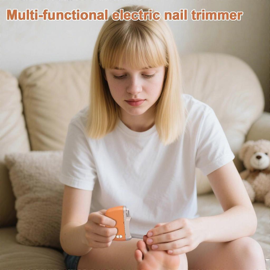 Professioneller Elektrischer Nageltrimmer, Automatischer Nagelschneider & Polierer für Baby Kinder Erwachsene Männer Frauen, Sicheres Trimmen und Schleifen