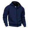 Autumn Winter Warm Hooded Hoodies Men's Casual Fleece Zip Up Hoodie Sweatshirt Loose Comfortable Streetwear