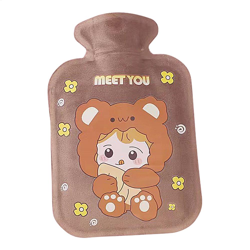 250ml Hot Water Bottle Cute Hot Water Bag Winter Hand Feet Warmer Hot-water Bag for Menstrual Cramps Neck and Shoulder Relief