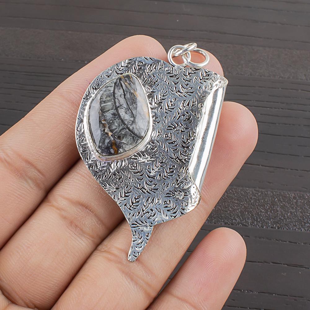 

Natural Orthocears Gemstone 925 Sterling Silver Jewelry Designer Pendant 2.09 AJP-2380
