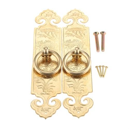 DRELD 2 Pezzi Maniglia Diritta per Mobili in Ottone Cinese Antico Ferramenta per Porte Manopola a Tirare in Rame per Cassetta di Legno 10cm/12cm/15cm